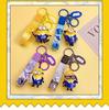 Minion Agent Keychain: Cute Cartoon Couple Keyring and Backpack Pendant Gift