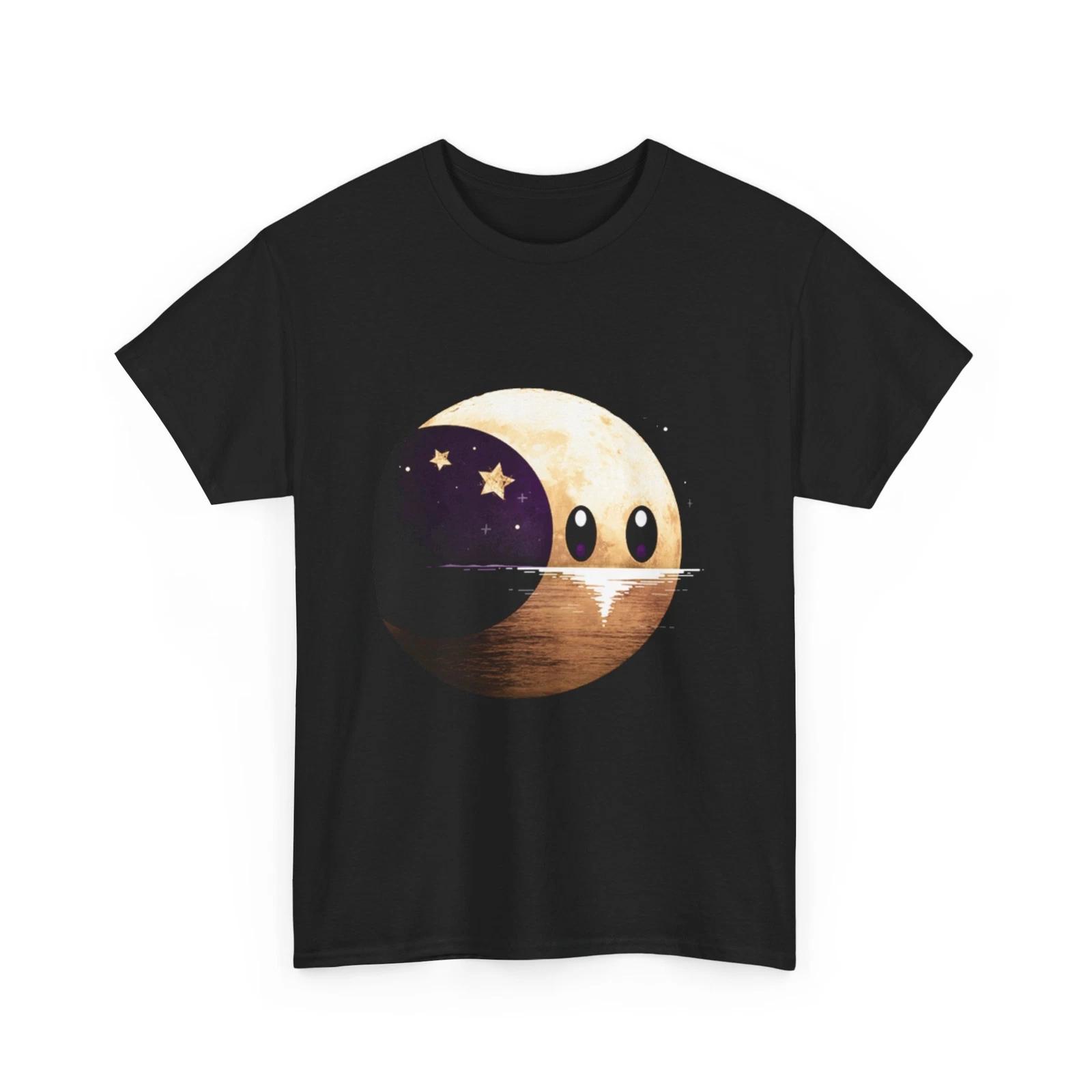 Футболка «Волшебная луна» | Мужская футболка «Космос-Луна» | Футболка с отражением луны M