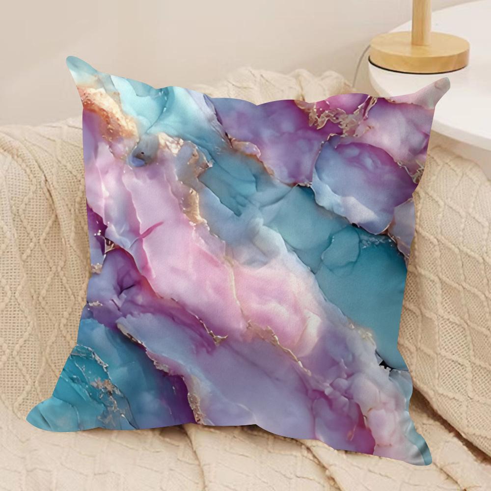 Marble pattern Cushion Cover Soft Plush Fabric DoubleSided Printed Cushion Covers for All Seasons Modern HomeDecor Gift