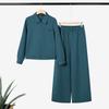 ZANZEA Women Long Sleeve Zipper Thin Jacket and Long Pants Casual Autumn Two Piece Suit Sets