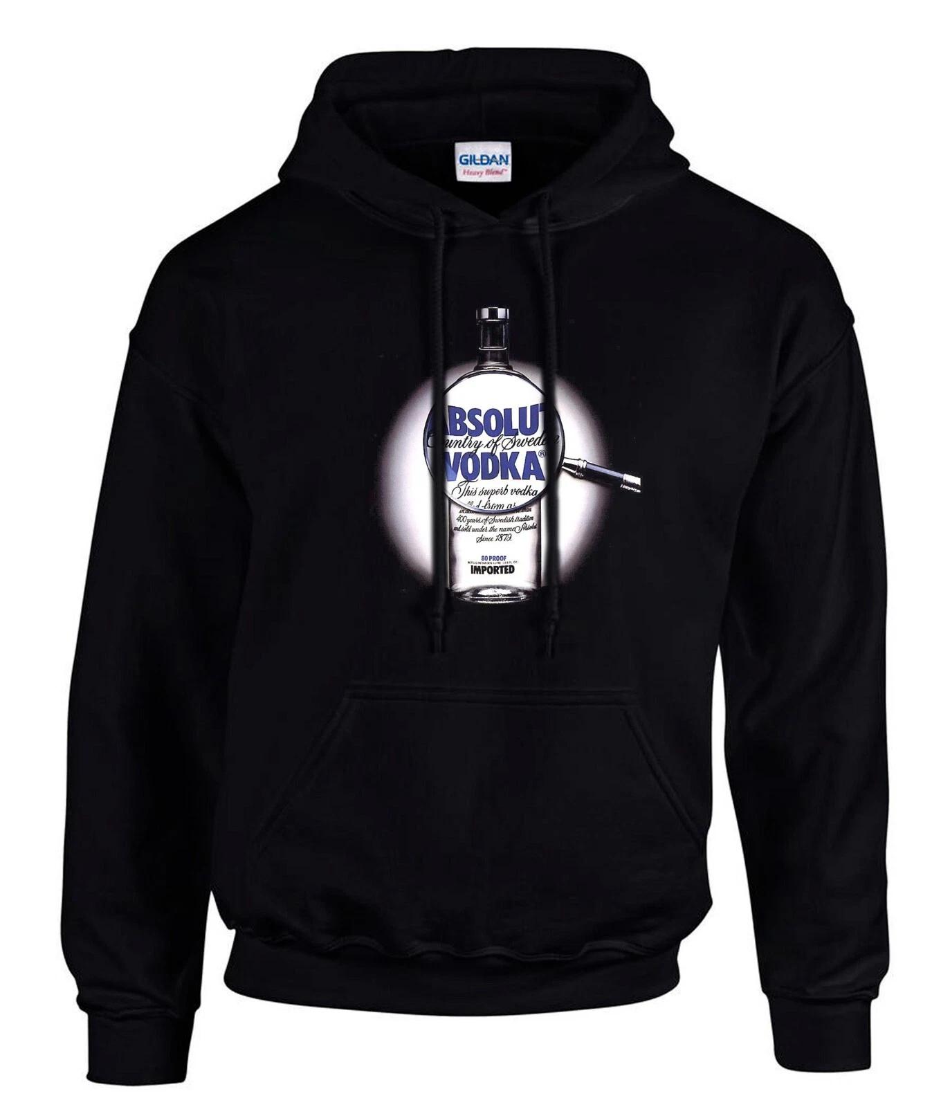 VODKA ABSOLUT Schwarze Hoodies Kapuzenpullover -3041-SW M