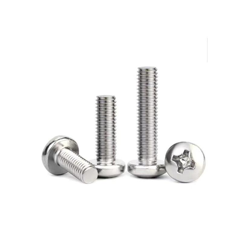 Phillips Pan Head Machine Screws, 304 Stainless Steel, Sizes M1-M10