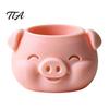 Mini Flower Pot 3D Printed Pig Shaped Flowerpot, Decorative Planter for Succulents Herb Green Plant Container Plants, Animal Holder Indoor Outdoor