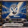 Wall Hanging Tapestry Custom NameCanterbury-Bankstown Bulldogs Pattern Personalized Printed Fabric Wall Decor