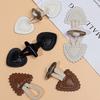 Fashion PU Leather Horn Buckle Vintage Style Sew-On Design Resin Horn Buttons Sew-On Buttons Jackets