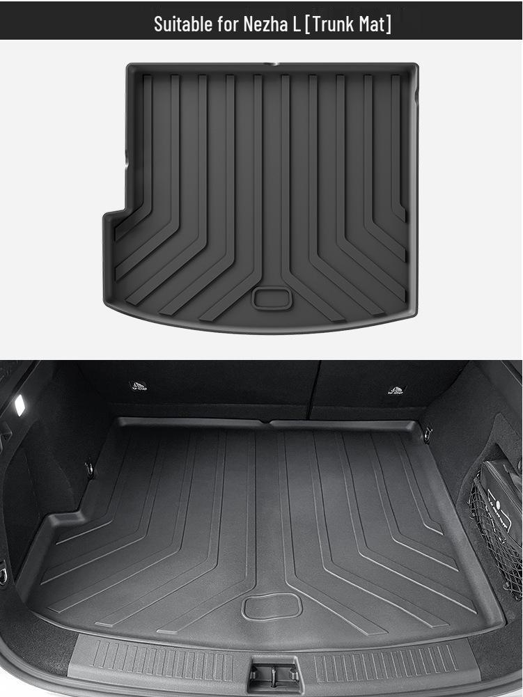 Custom All-TPE Floor Mats for 24 Nezha L Car Models, Including Trunk and Seat Backrest Mats.