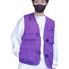 2025 Multi Pockets Techwear Tactical Cargo Vest Men Outdoor Photography Fishing Waistcoat Sleeveless Jacket Purple Red Color