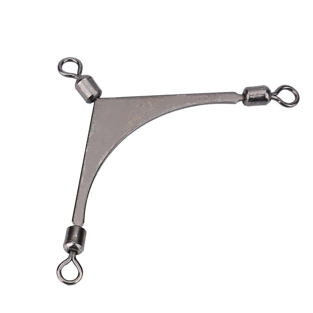 10 Stück Edelstahl Fass Wirbel mit Drehring Angelzubehör (6 #)