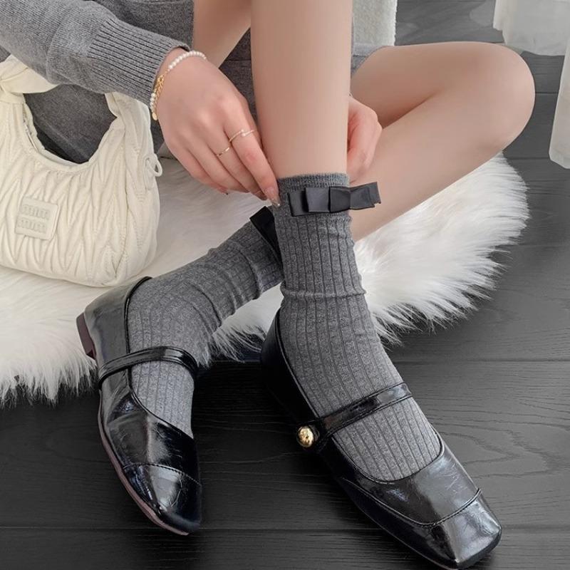 White Ballet Ruffles Stockings Girls Fashion Cotton High Tube Socks Women Sweet Lolita Bowknots JK Short Socks Various Style