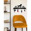 Black Metal Puppy Wall Hooks, Cute Dog Design for Living Room & Bedroom Entryway