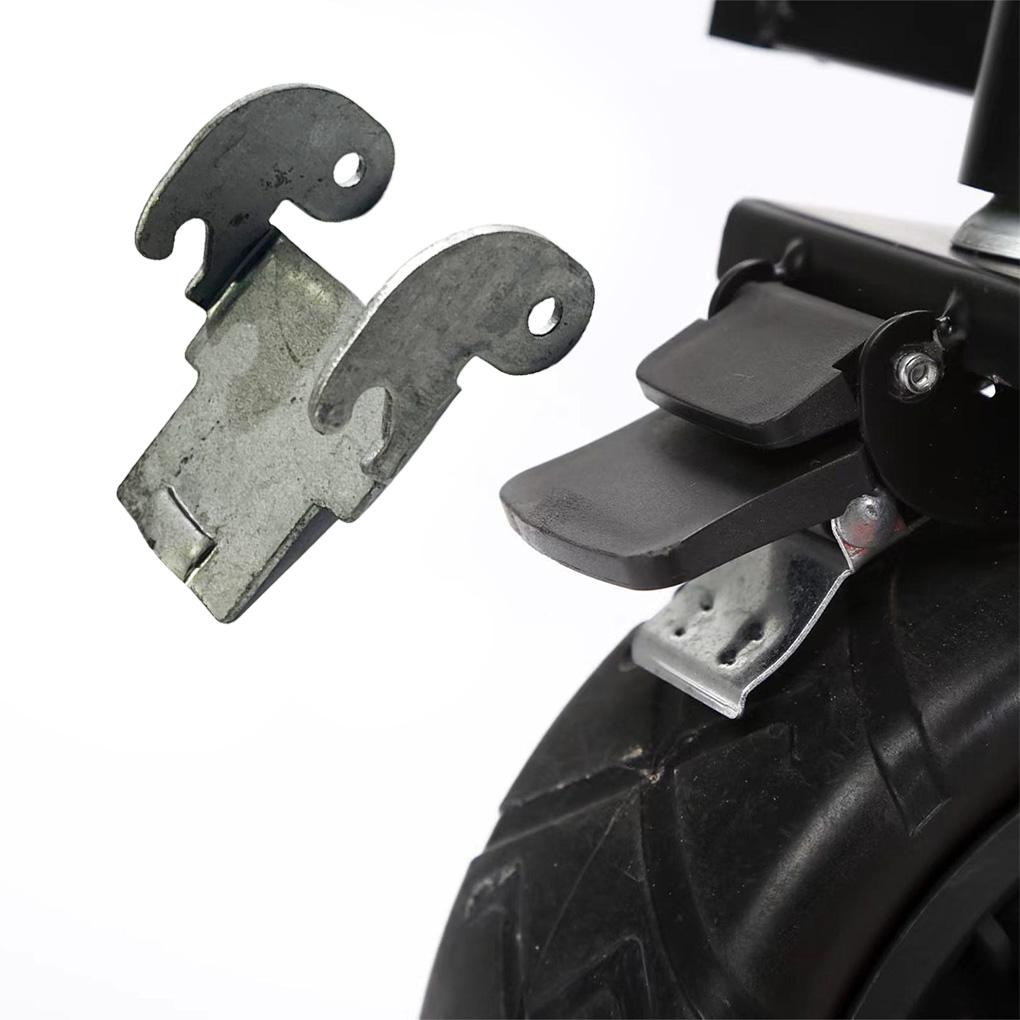 7 Inch Collapsible Wagon Replacement Wheel Tire Dual Bearing Trolley Brake Bracket for Utility Camping Hand Cart