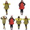 Bee And Ladybug Cosplay Clothing With Winged Design For Halloween Party Up Dress