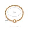 Trendy Gold 18k Plated Stainless Steel Spring Clasp Pendant Necklace For Women