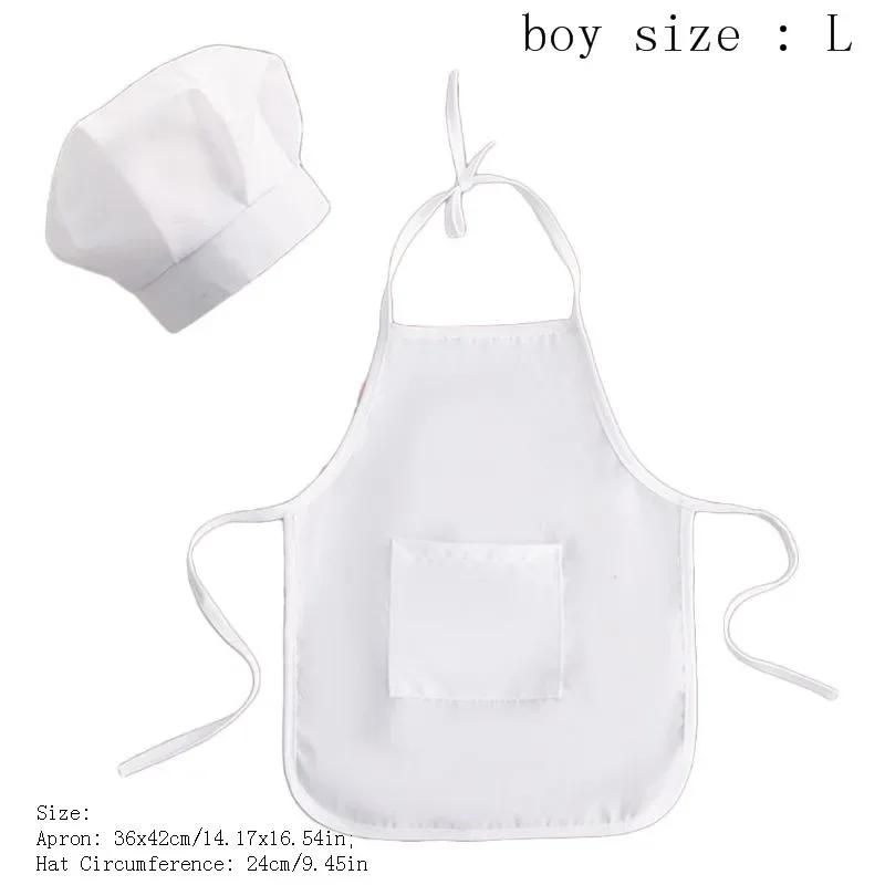 Cute Baby Chef Apron and Hat Infant Kids White Cook Costume Photography Prop Newborn Hat Apron