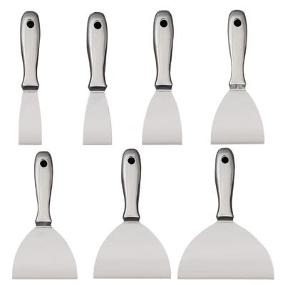 Stainless Steel Putty Knife Scraper Shovel Paint Tools 1.5/2/3/4/5/6/8 Inch One-Piece Flex Paint Scraper Wall Repair Tool