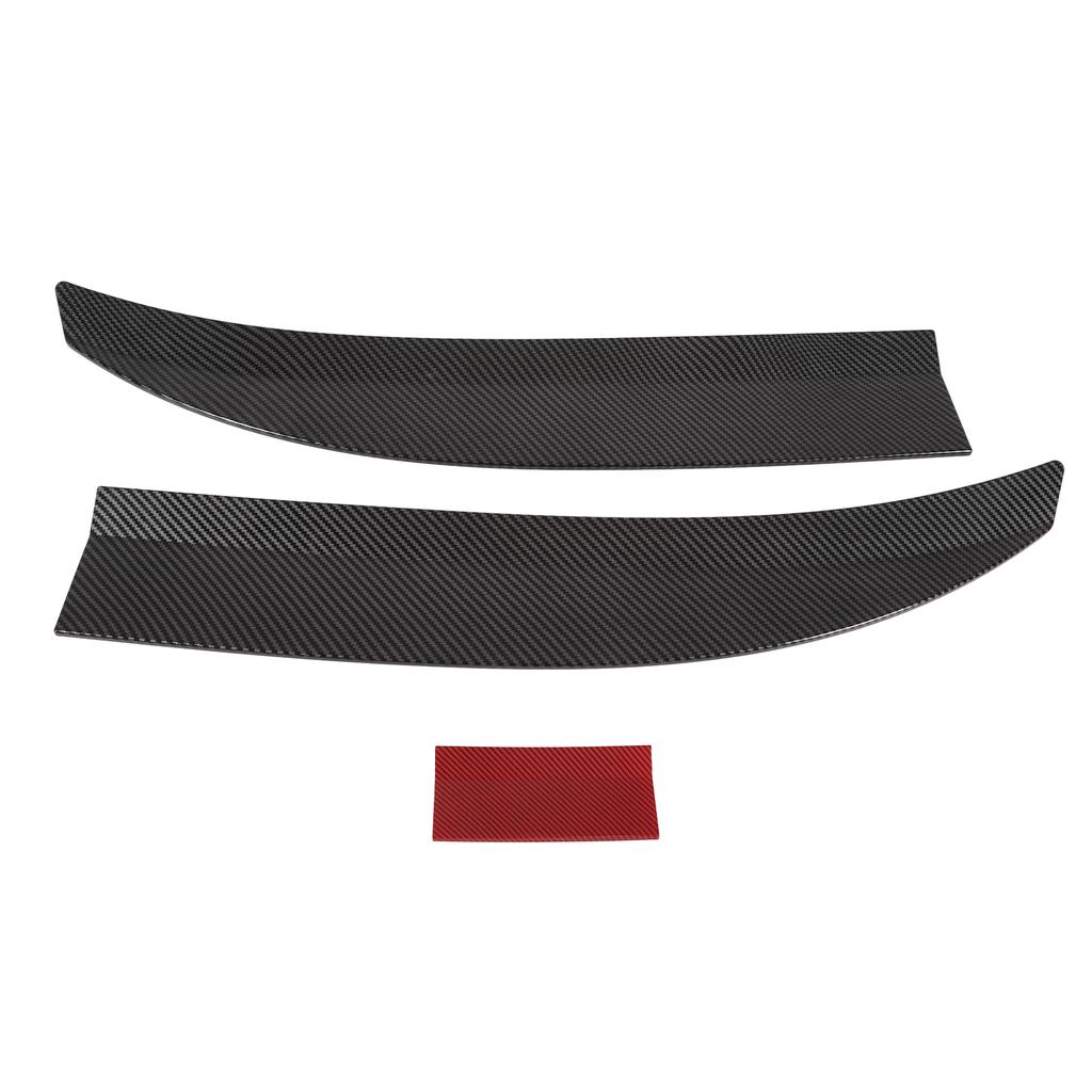 3pcs Rear Trunk Spoiler Kit ABS Adjustable Wearproof Heat Resistant Universal for SedanCarbon Fiber Style