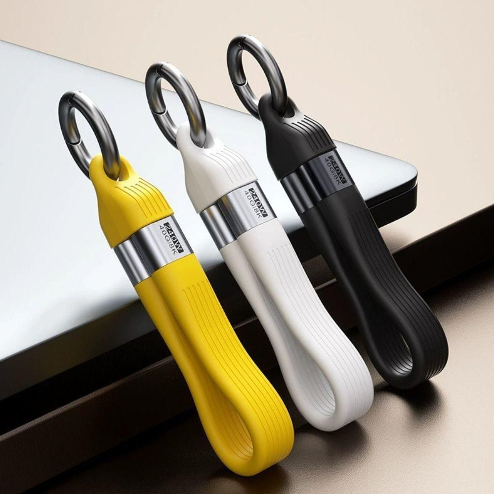 Leichtes Typ-C-Datenkabel TPE-Datenübertragungskabel Schlüsselanhänger USB-4-Kabel Handy-Zubehör