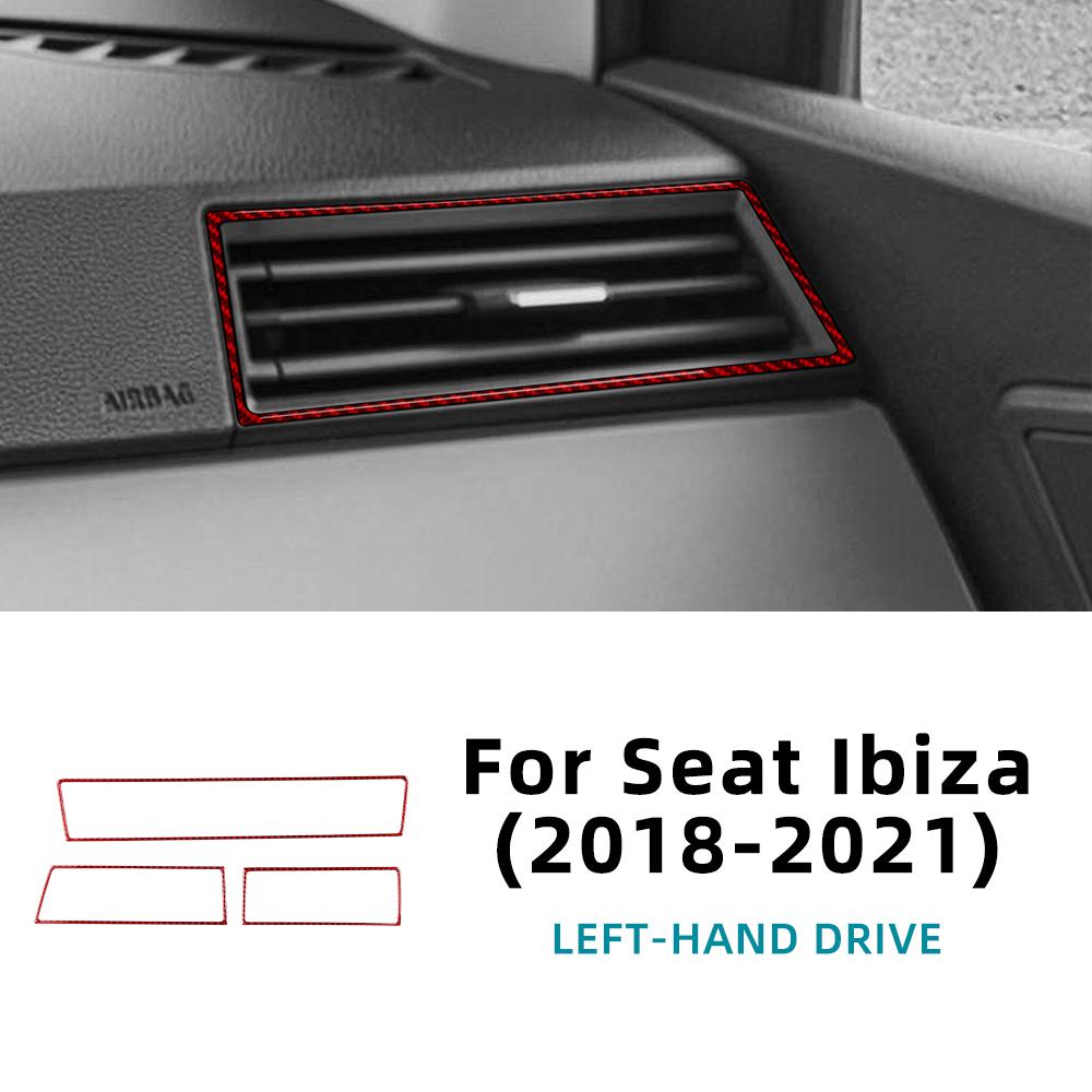 Soft Carbon Fiber Sticker For Seat Ibiza 6F 2018 2019 2020 2025 2025 2025 2025 2025 Car Center Console Air Vent Outlet Frame
