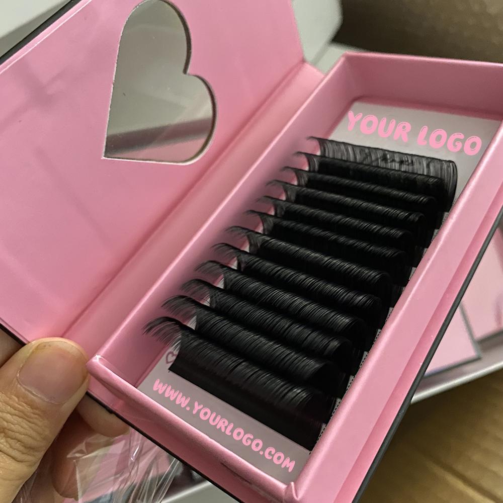 Natural Long Velvet Volume Eyelash Faux Mink Eyelash Extension Supplies Lash Tray Silk Lash Extensions