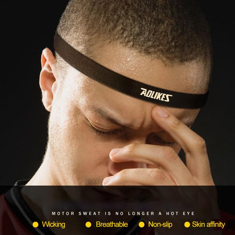 Männer Frauen Stirnband Anti-Slip Yoga Haar Band Elastische Silikon Schweißband Sport