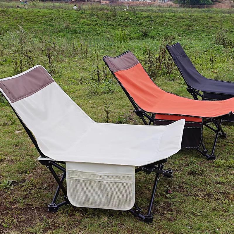 Tragbarer Outdoor-Klappstuhl: Leicht, halb zurücklehnbar für Nickerchen im Büro, Camping und Angeln