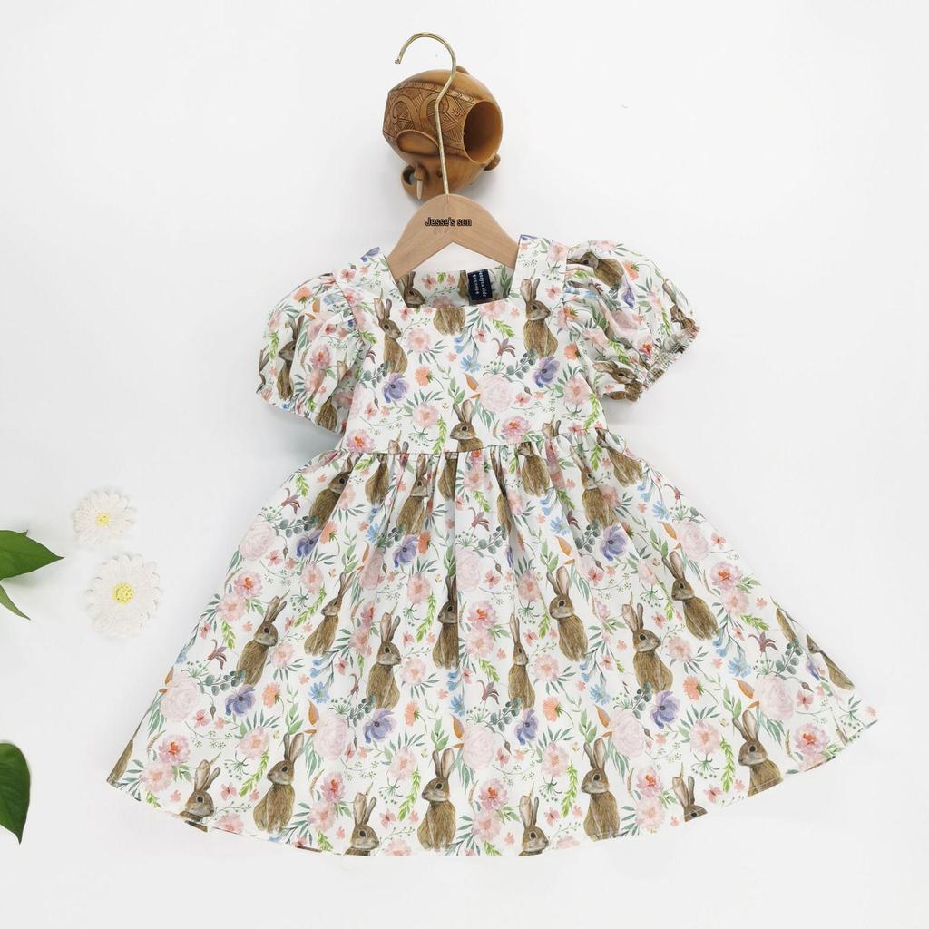 Šaty korejské květinové princezny: Dívčí sukně s nabíraným rukávem