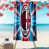 Asciugamano da Spiaggia Stampa AC Milan, Asciugamano Grande Morbido Asciugatura Rapida per Spiaggia Campeggio Nuoto