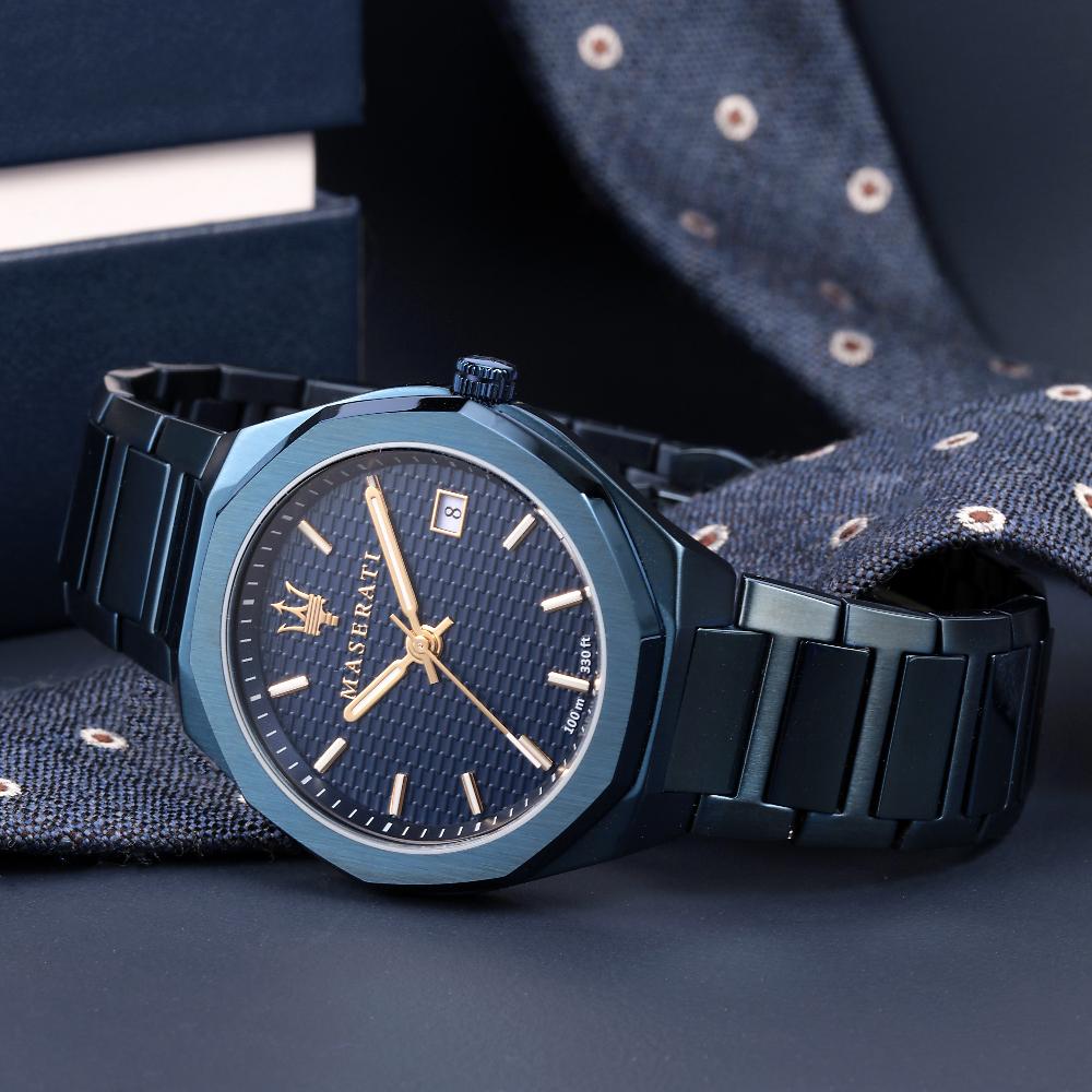 Maserati New Icon Blue Dial Blue Stainless Steel Bracelet Men's Quartz Watch R8853141001