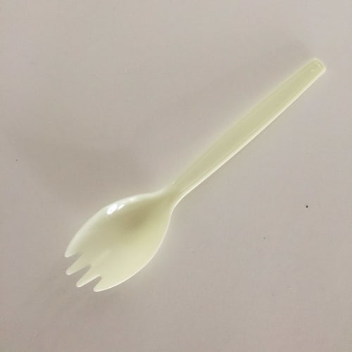 Daiwa Bussan Plastic Spoons, Split Tip, No Bag, Disposable Tableware, Ivory, 16cm Long, Disposable Cutlery, Commercial Use, Pack of 100, Clear, 19.0 X