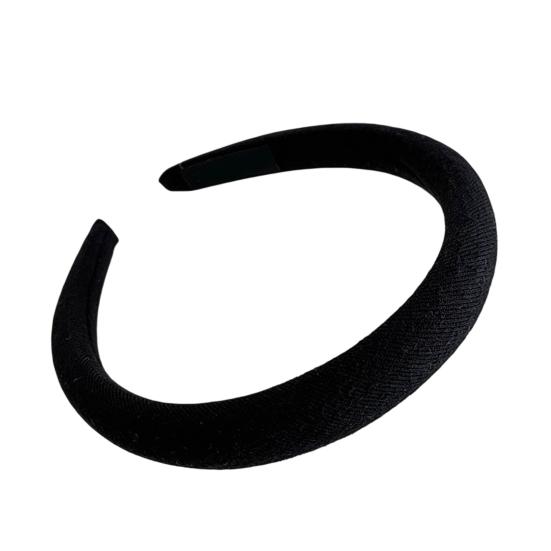 

Hair Hoop Candy Color High Elasticity Soft Sponge Headband No Pressure Corduroy Texture Thickened Design Face Wrap Hair Organizer чёрный