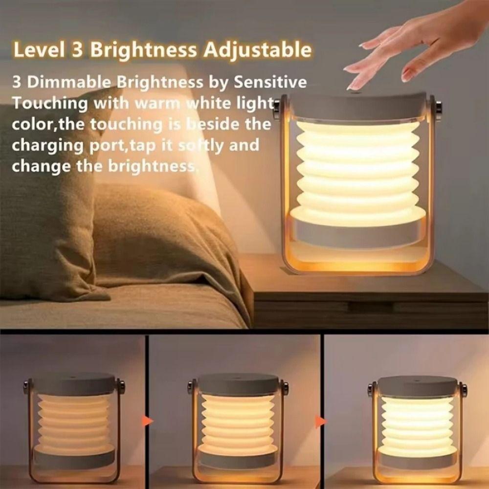 Creative Foldable Night Lights Wood Handle Reading Lamp Folding LED Table Lamp  Reading