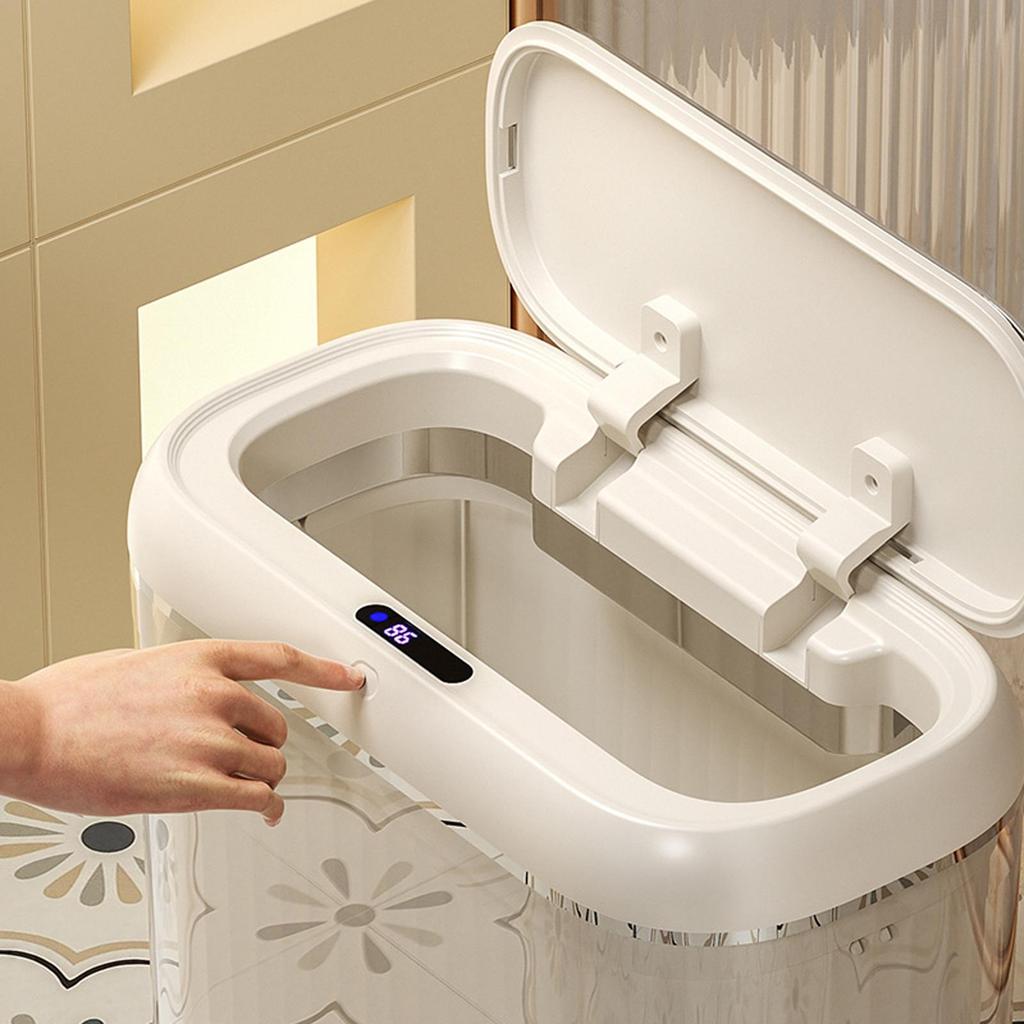 Narrow Trash Can for Bathroom Kitchen Living Room Office Home Toilet Space Saving Multipurpose Intelligent Waste Bin