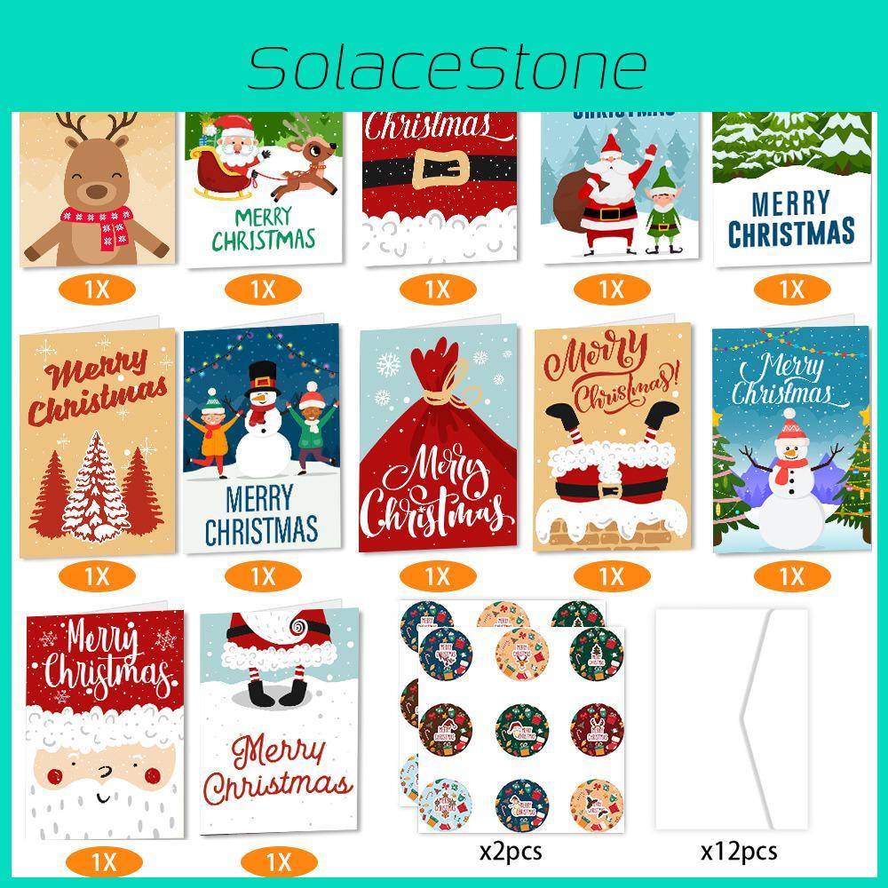 Festive Card Christmas Kit Party Planning Props With Stickers Envelopes And