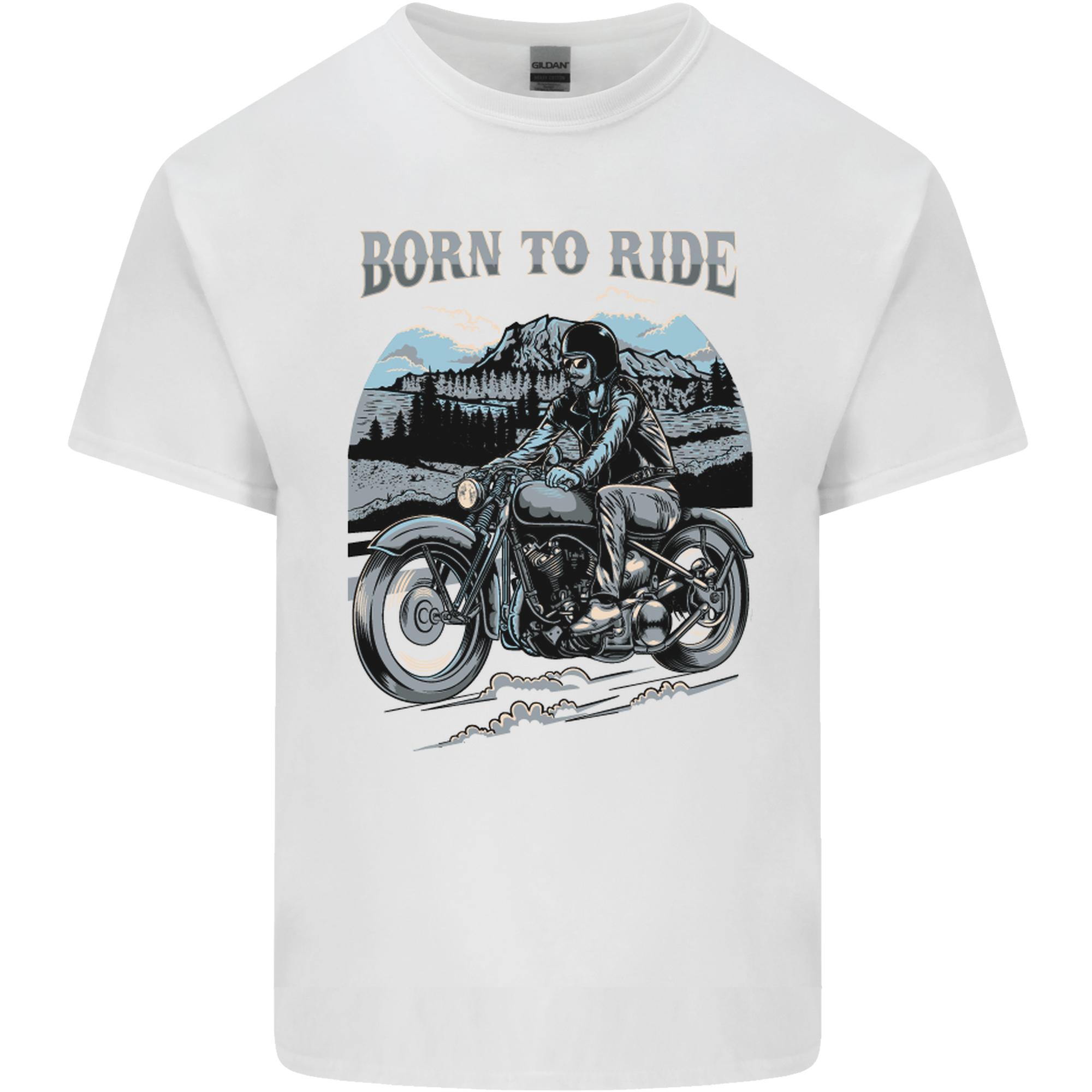 Born to Ride Motorbike Motorcycle Biker Unisexs Light Cotton TShirt S