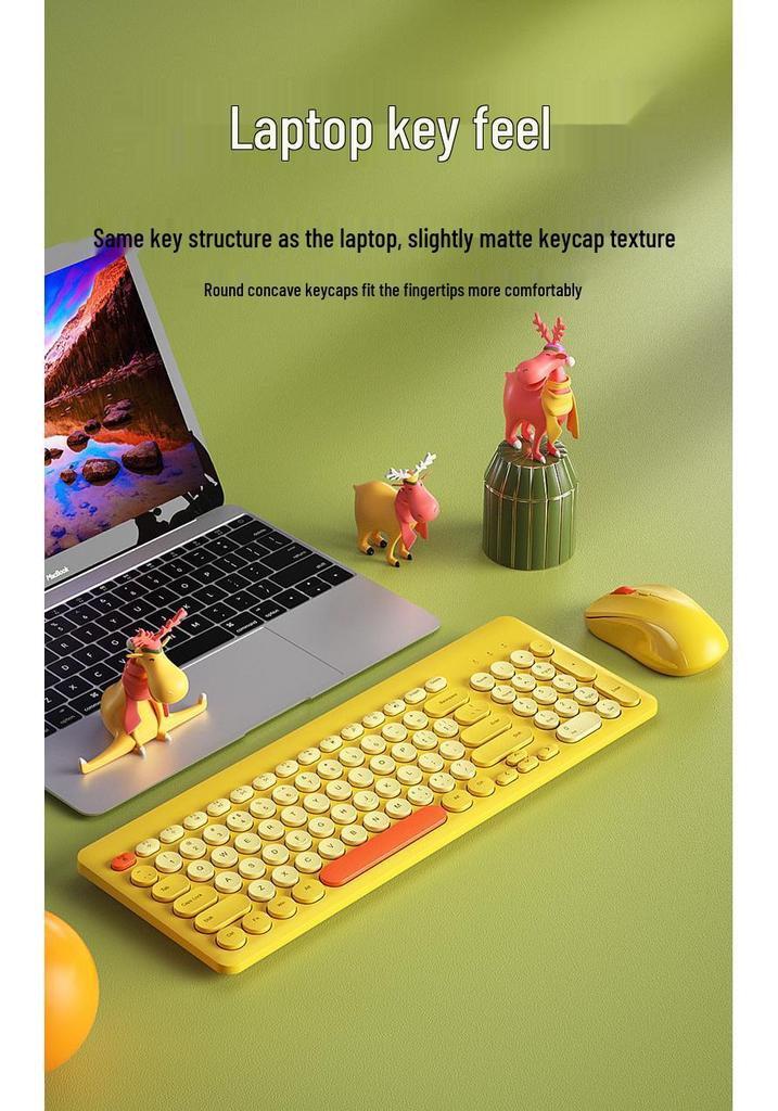 BOW Hangshi MK221 Silent Wireless Keyboard & Mouse Set for Laptops