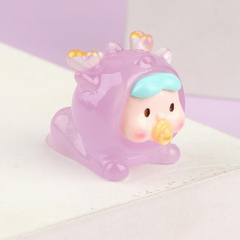 Cartoon Lustige Leuchtende Mini-Puppe Mikro-Landschaft Dekoration Miniaturfiguren Kreative DIY Heimdekorationszubehör Geschenke