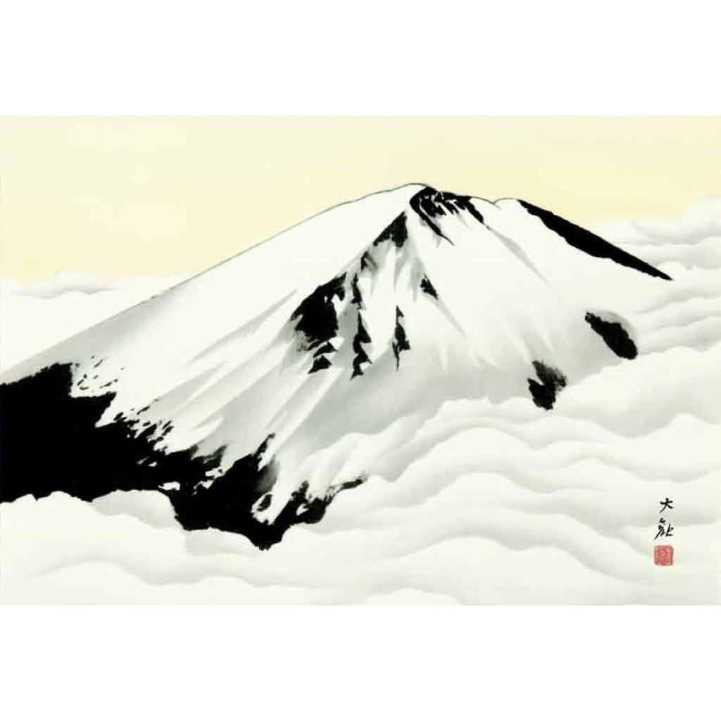 Used Yokoyama Taikan, Sacred Mt. Fuji Hanging Scroll (Shaku-san) - Fuji Soaring
