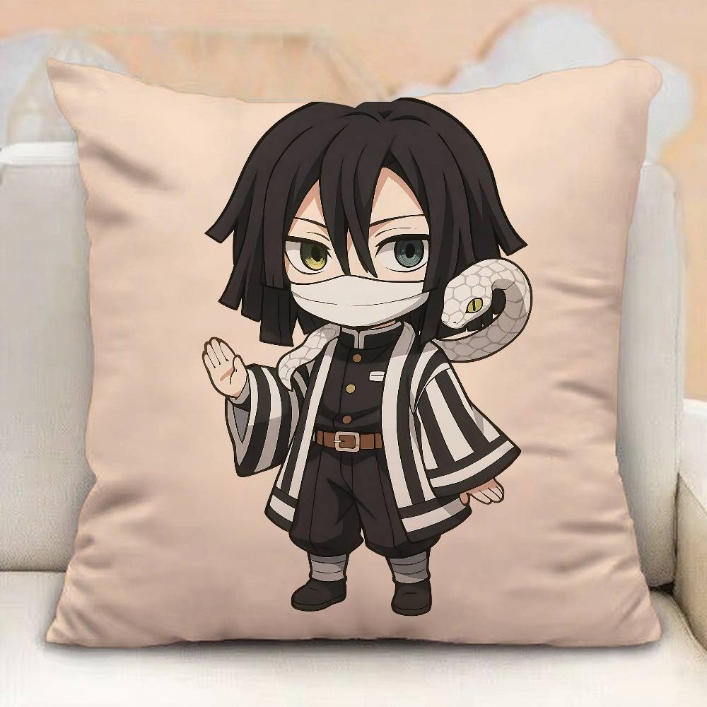 Kwaii D-Demon S-Slayer Pillow Case Pillowcases Home Decor Living Room Decor Cushion Covers