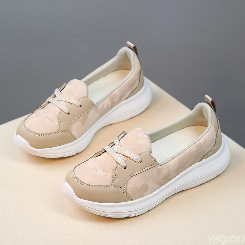 Large Size Lazy Women's Shoes Light Casual Flats Round Toe Lace Up Women's Singles Shoes Comfortable Breathable Flat Zapatos
