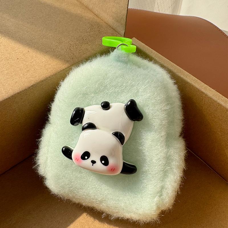 

Креативный мультяшный кошелек для монет в виде панды, симпатичная мини-сумка для ключей в виде животного, детский кошелек для девочек на молнии, сумка для монет с USB-кабелем, кошельки для ключей