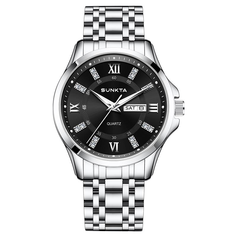 SUNKTA Men's watches Business Date Luminous casual fashion Male Watch Waterproof Quartz mens wristwatch reloj hommes+BOX