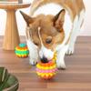 Interactive Dog Teething Ball Soft Rubber For Puppies Vibrant Colors Easy Maintenance For Backyard Fetch Fun