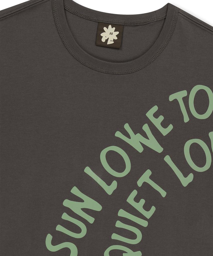 Sseonleobeutueo Arc Text Tee Charcoal