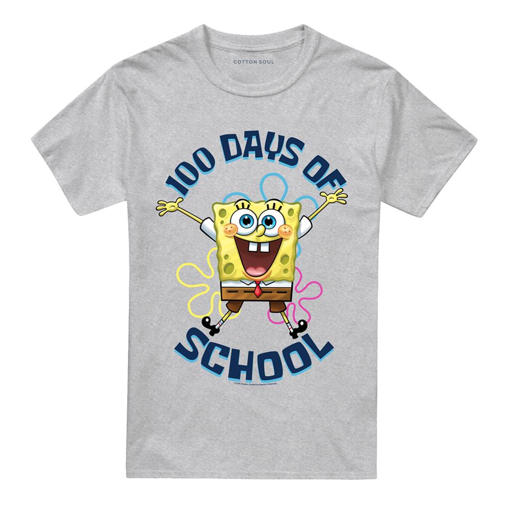 SpongeBob SquarePants Unisex Adult 100 Days Of School Jump T-Shirt