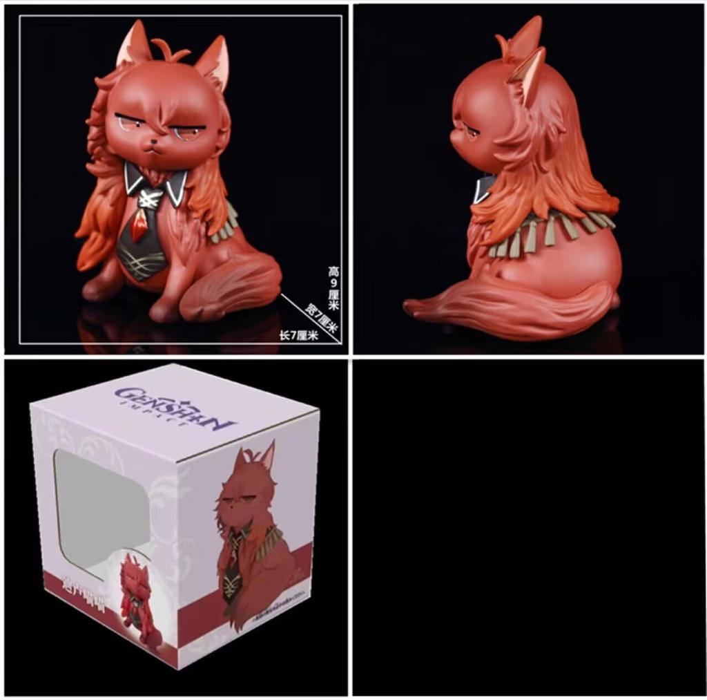 11CM Anime Genshin Figure Kuki Shinobu Wanderer Cat Keqing Cute Kawayi Model Game Diluc Ragnvindr Toy Gift PVC Collect Action