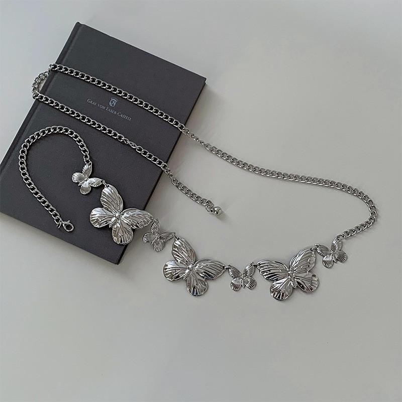 Bohemia Metal Butterfly Waist Belt For Women With Vintage Decorative Accent