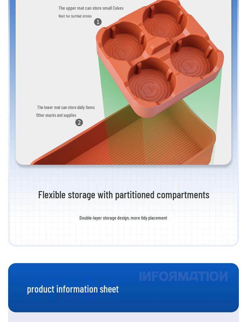Silicone Non-slip Drink Holder Pad for Shenlan S09 Refrigerator Cup, Interior Organizer Accessory