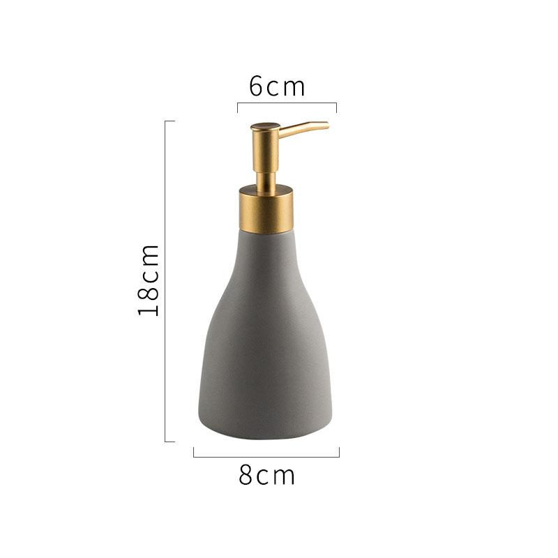 Ceramic Bathroom Liquid Soap Dispenser Bottle Shampoo Shower Gel and Lotion Storage Bottles Home Hotel Disinfectant Bottle