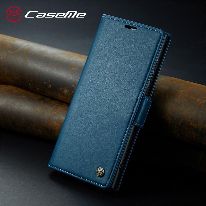 CaseMe Flip Stand Leather Phone Case for Samsung Galaxy S25 Ultra S25 Edge S24 FE S23 Ultra S22 S21 S20 Plus Wallet Card Holder Back Cover Coque Etui