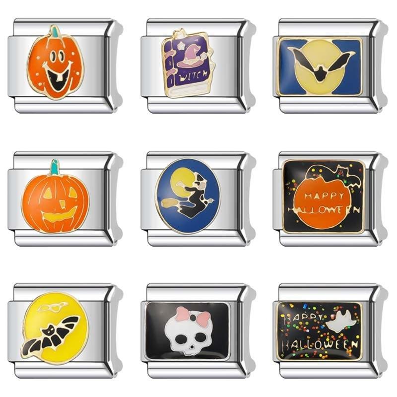 Pack of 9 Multifuntional Bracelet Band Link Tool Stainless Steel Blank Modular Connection Bracelet Charm for Jewelry